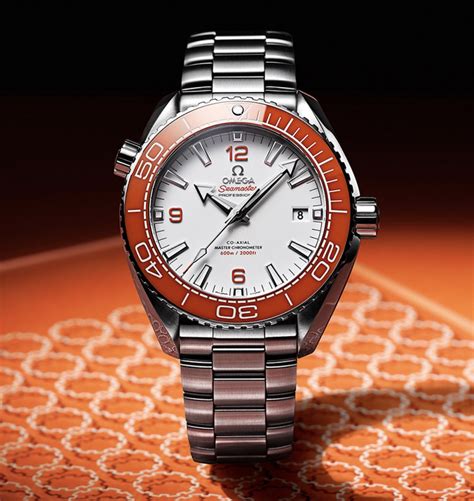 omega seamaster planet ocean grey orange|omega planet ocean 600m 45.5mm.